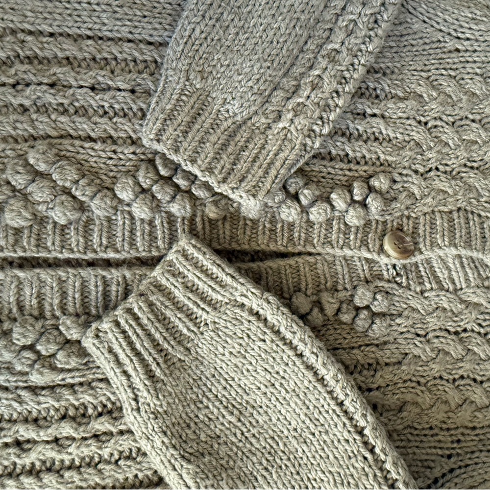American Eagle Women's Knit Cardigan Sweater Taupe Beige Brown AEO Size S / SP - Picture 12 of 16